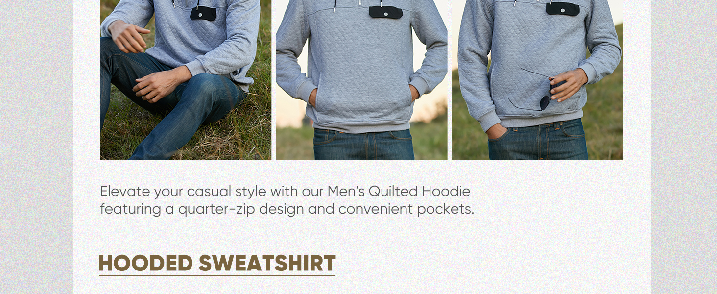 JMIERR Men's Quilted Sweatshirt