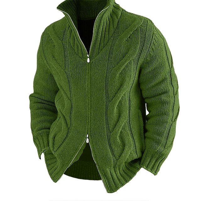 Men's cardigans zip-up sweaters thick cardigans thick knitted