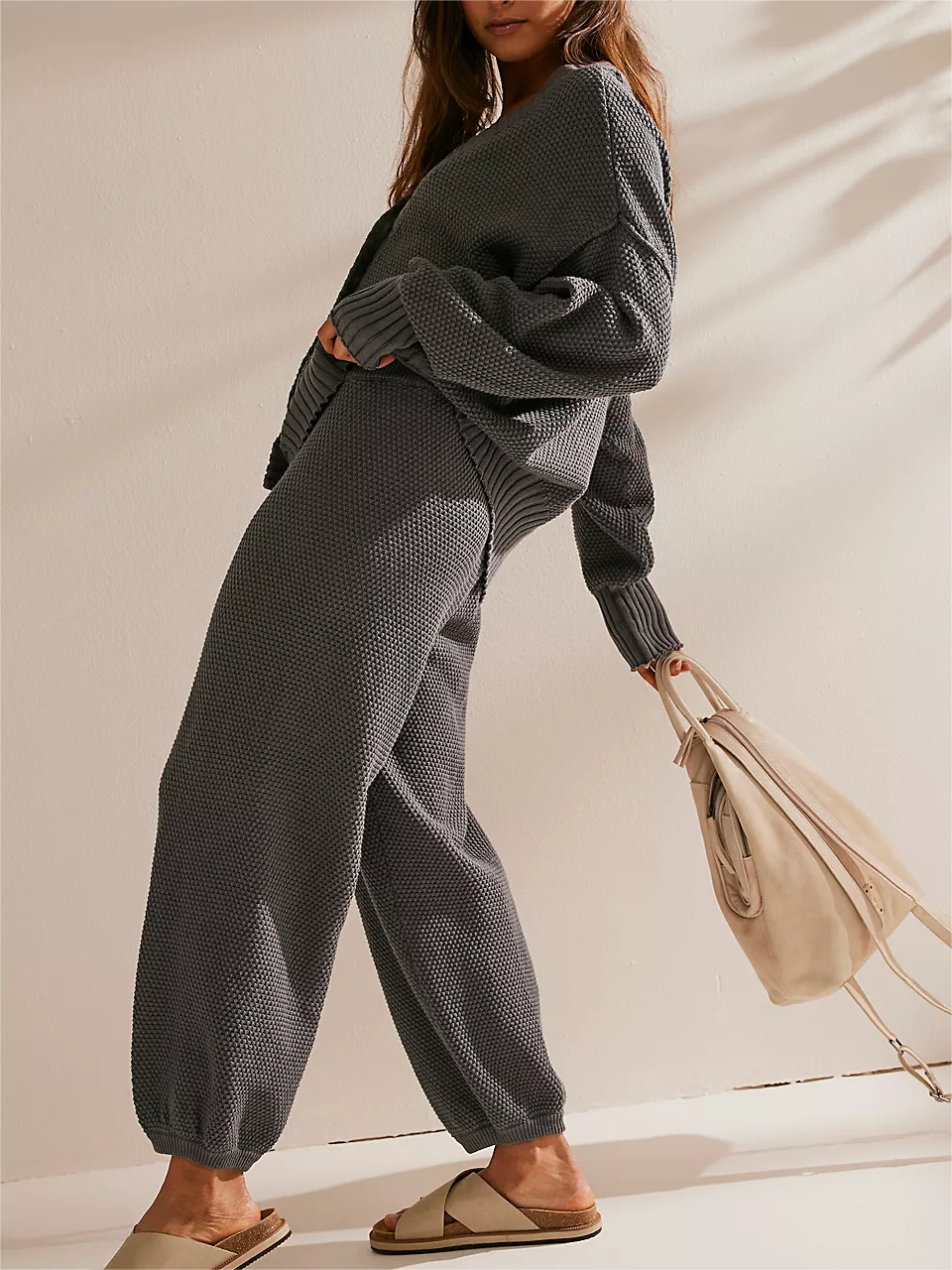 New Soft Ribbed Knit Set 