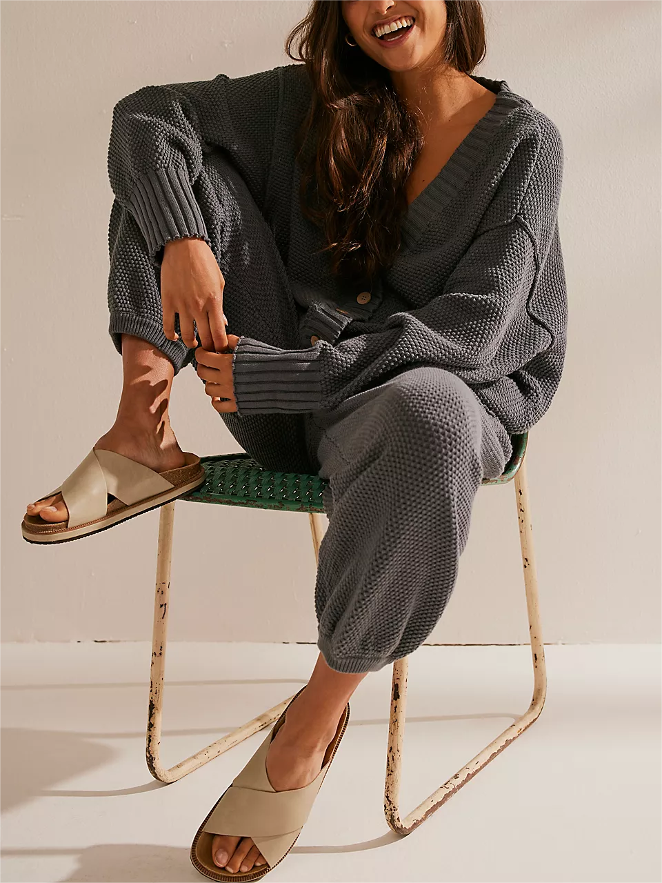 New Soft Ribbed Knit Set 