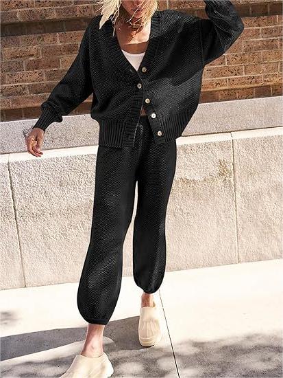 New Soft Ribbed Knit Set 