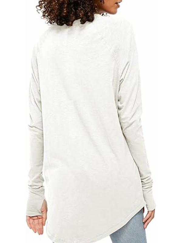 Women's Casual Loose T-Shirts with Thumb Holes 