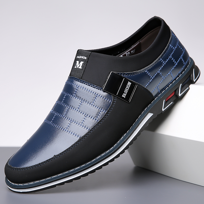 men's large size casual leather shoes