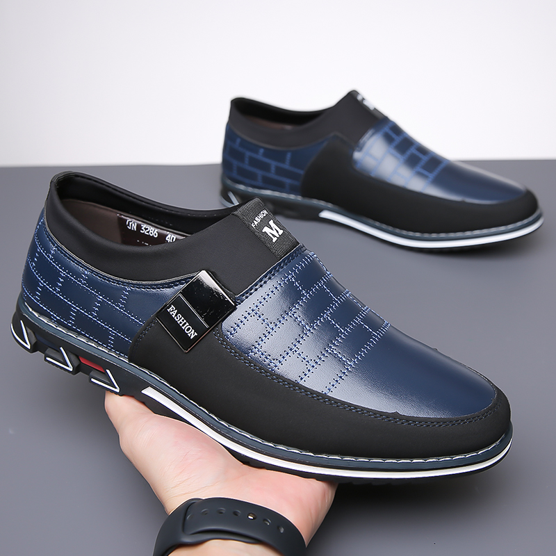 men's large size casual leather shoes