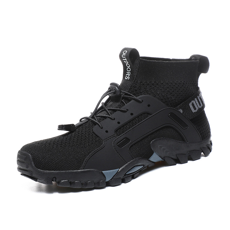 Men's hiking shoes fly woven high help large size stream shoes