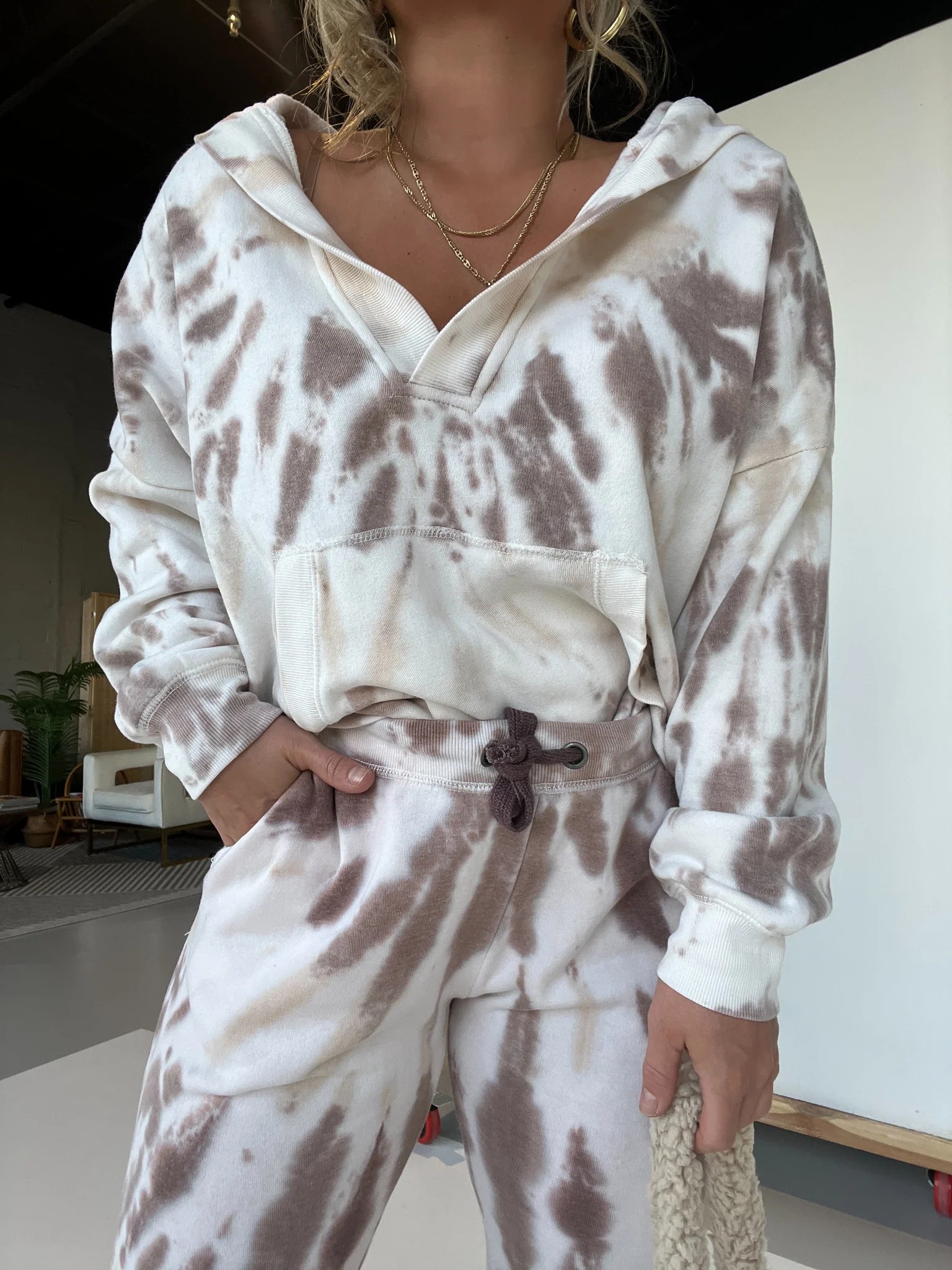 2024 New Tie Dye Hoodie And Sweatpants Set 