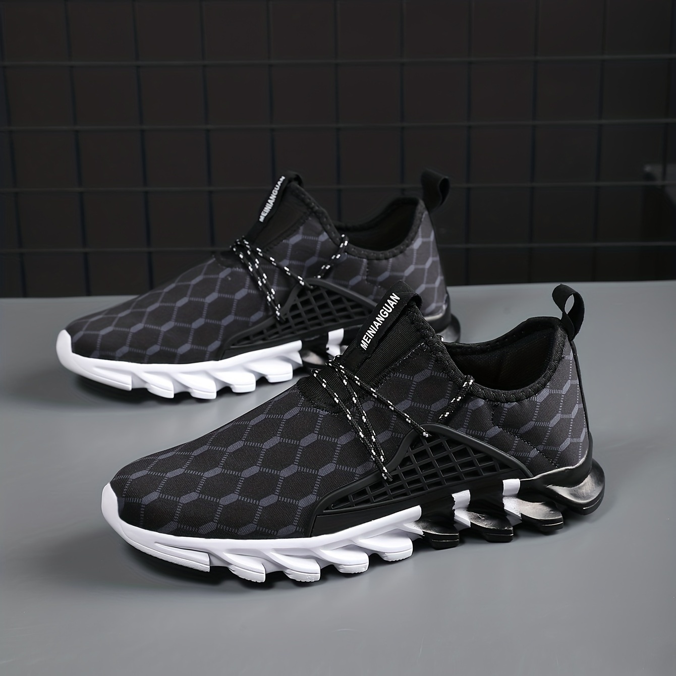 Last Day 50% OFF🔥Men's Comfortable Arch Support Walking Shoe Blade Cushioned Sneakers