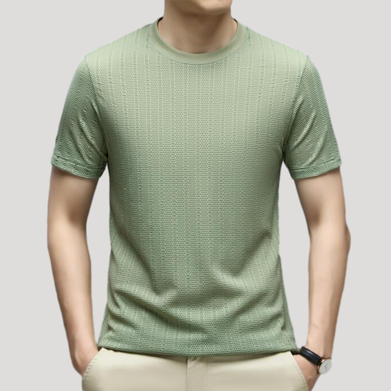 Men's Summer Thin Ice Silk Short Sleeve T-Shirt