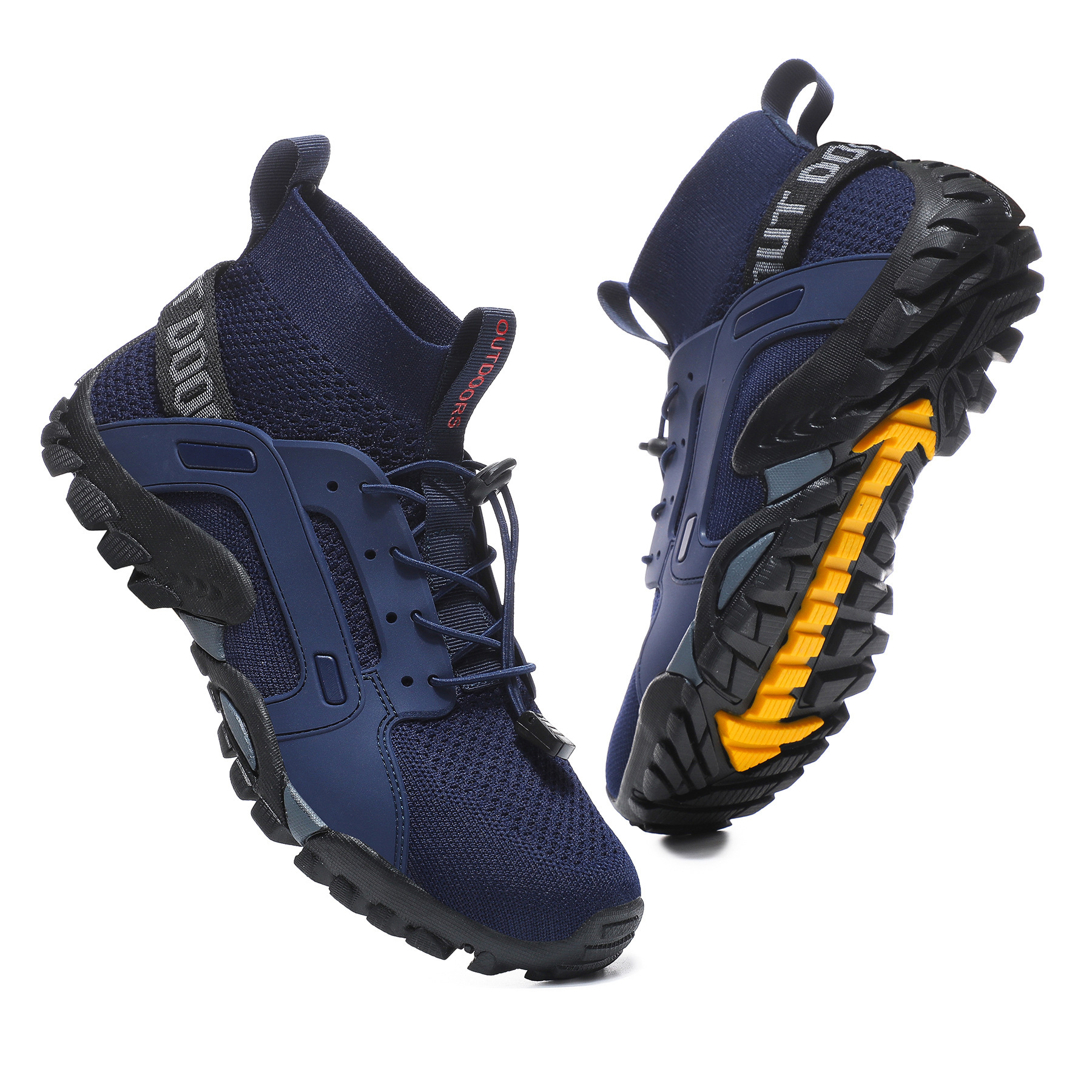 Men's hiking shoes fly woven high help large size stream shoes