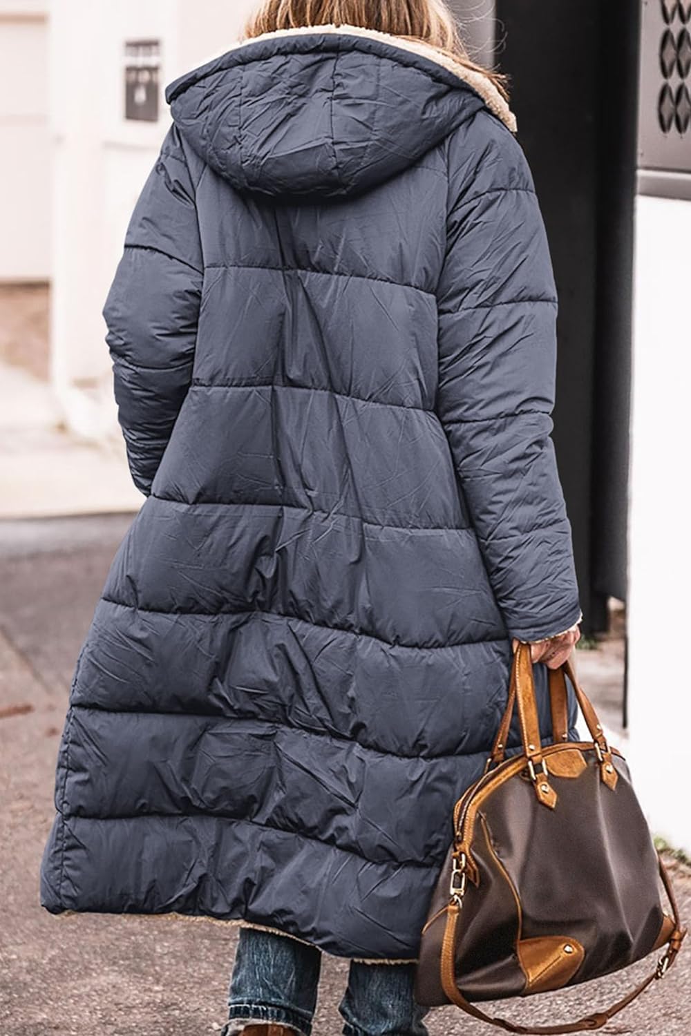 Women's 2024 Winter Fashion Clothes Oversized Shearling Fleece Long Coats Jackets