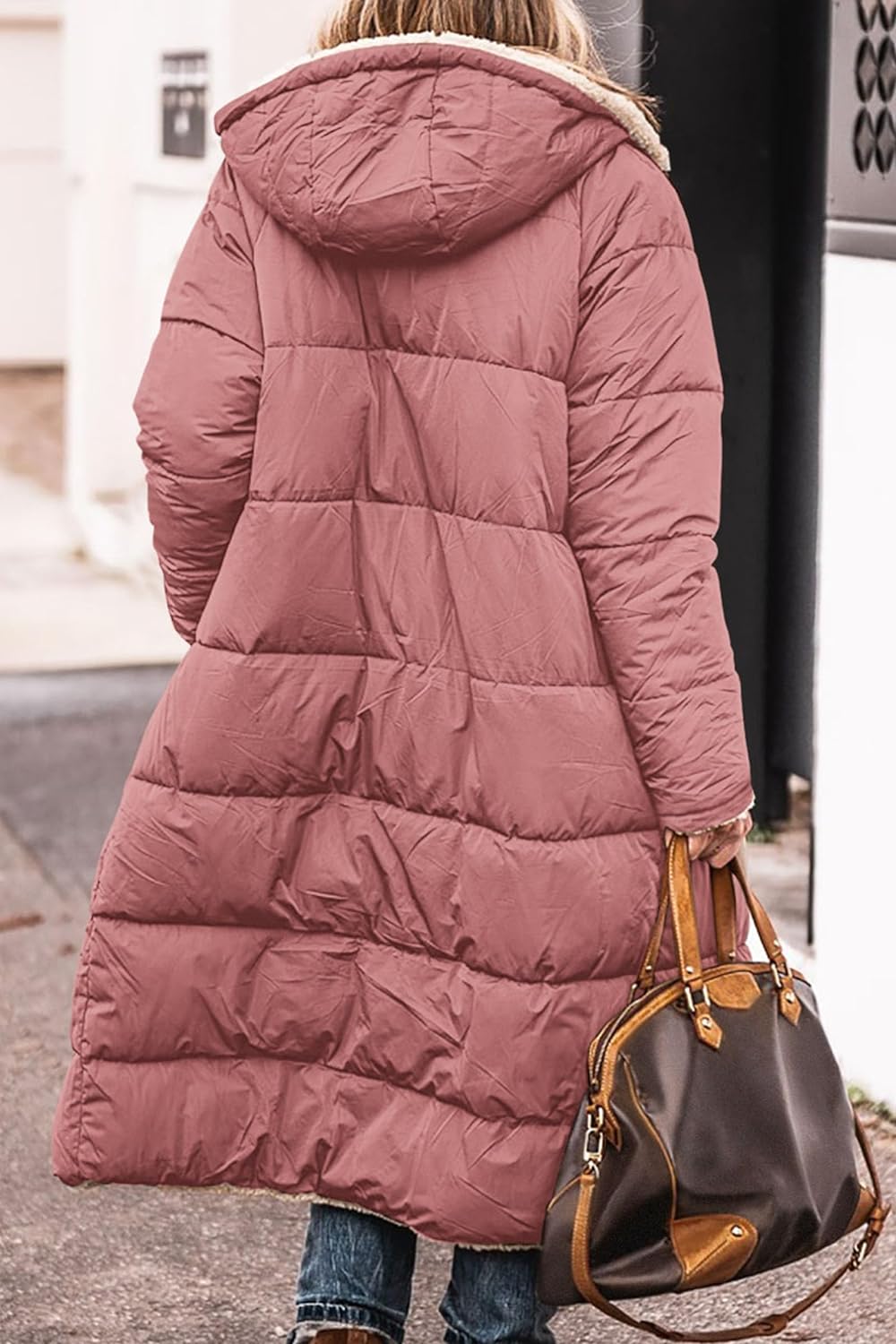 Women's 2024 Winter Fashion Clothes Oversized Shearling Fleece Long Coats Jackets