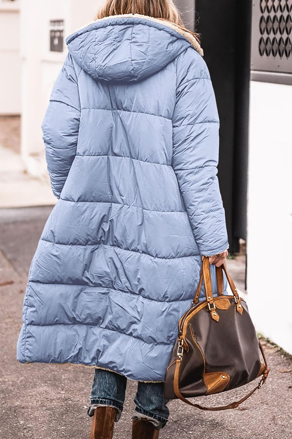 Women's 2024 Winter Fashion Clothes Oversized Shearling Fleece Long Coats Jackets