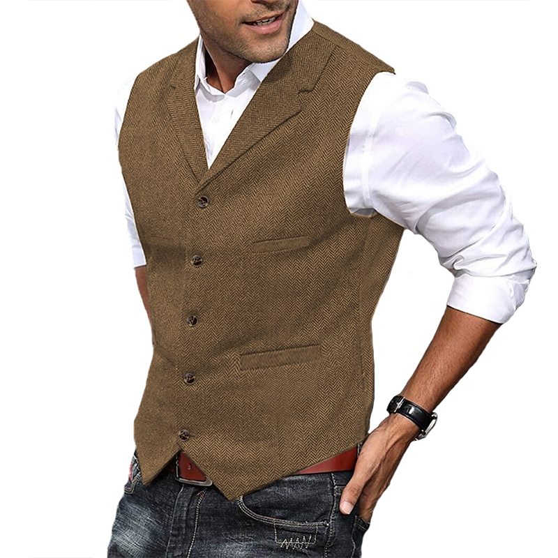 Retro Herringbone Vest