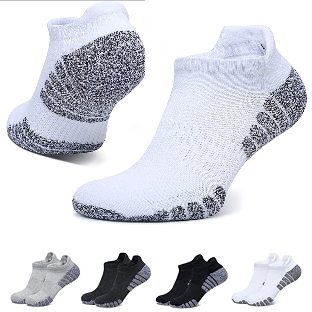 Thickened Towel Bottom Running Socks, Cotton Boat Socks, Anti Slip, Sweat Absorbing, Breathable Sports Socks