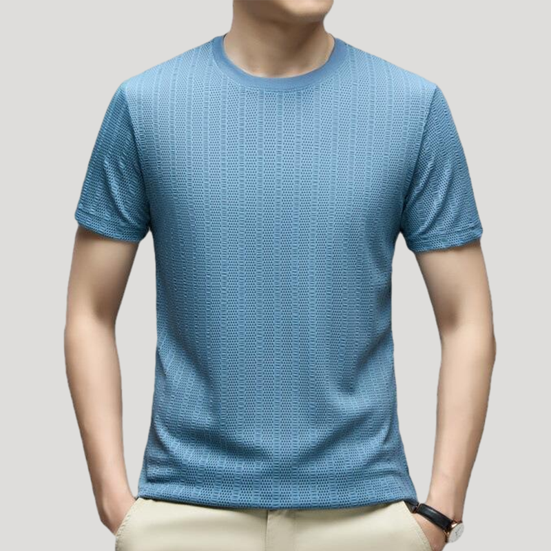 Men's Summer Thin Ice Silk Short Sleeve T-Shirt