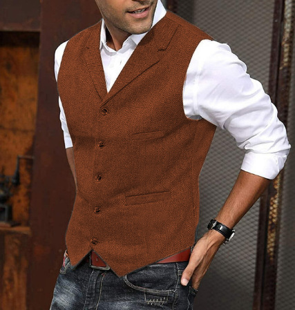 Retro Herringbone Vest