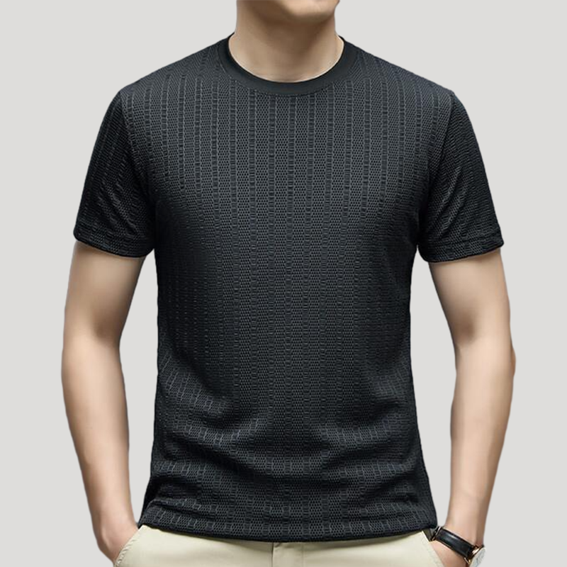 Men's Summer Thin Ice Silk Short Sleeve T-Shirt