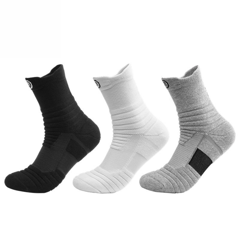 Men's Thickened Towel Bottom, Terry Socks, Elite Socks, High Top Running, Outdoor Socks, Sports Socks