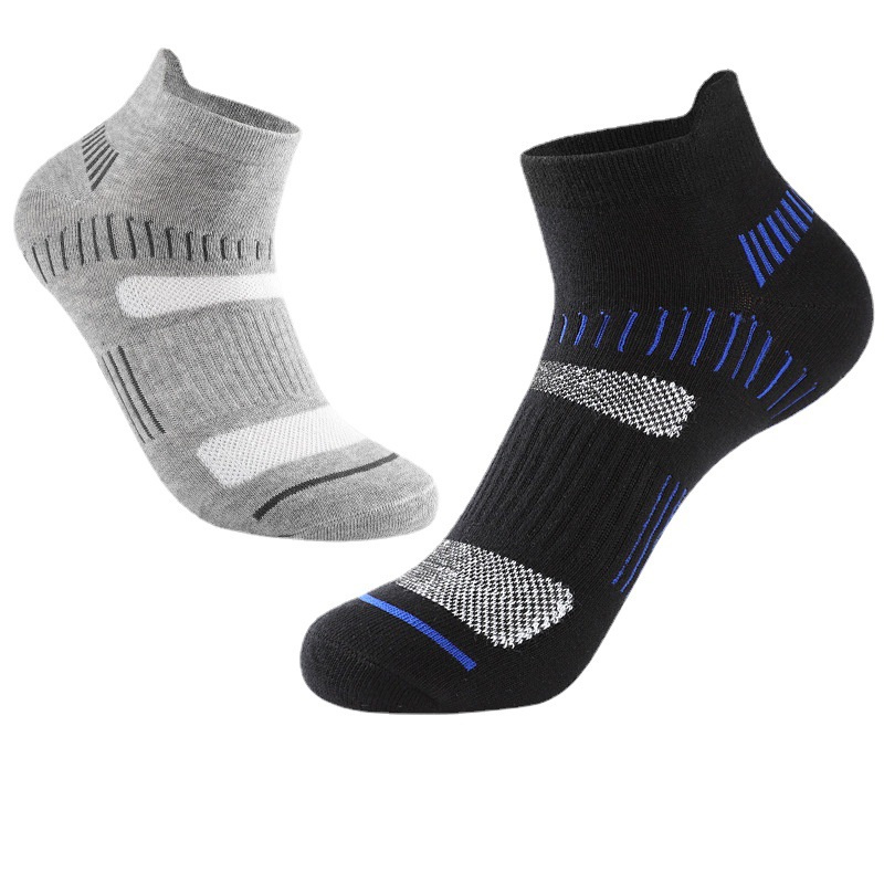 Men's 5 Pairs Socks Ankle Socks Running Socks Black White Color Color Block Casual Daily Medium Spring, Fall, Winter, Summer Stylish