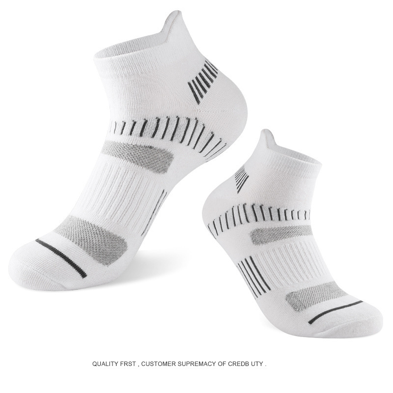 Men's 5 Pairs Socks Ankle Socks Running Socks Black White Color Color Block Casual Daily Medium Spring, Fall, Winter, Summer Stylish