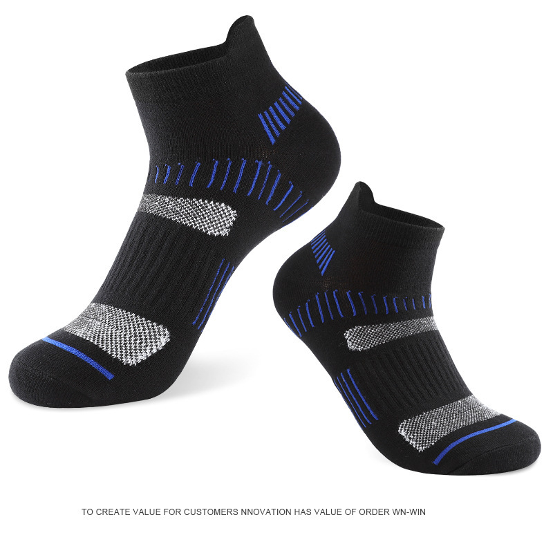 Men's 5 Pairs Socks Ankle Socks Running Socks Black White Color Color Block Casual Daily Medium Spring, Fall, Winter, Summer Stylish