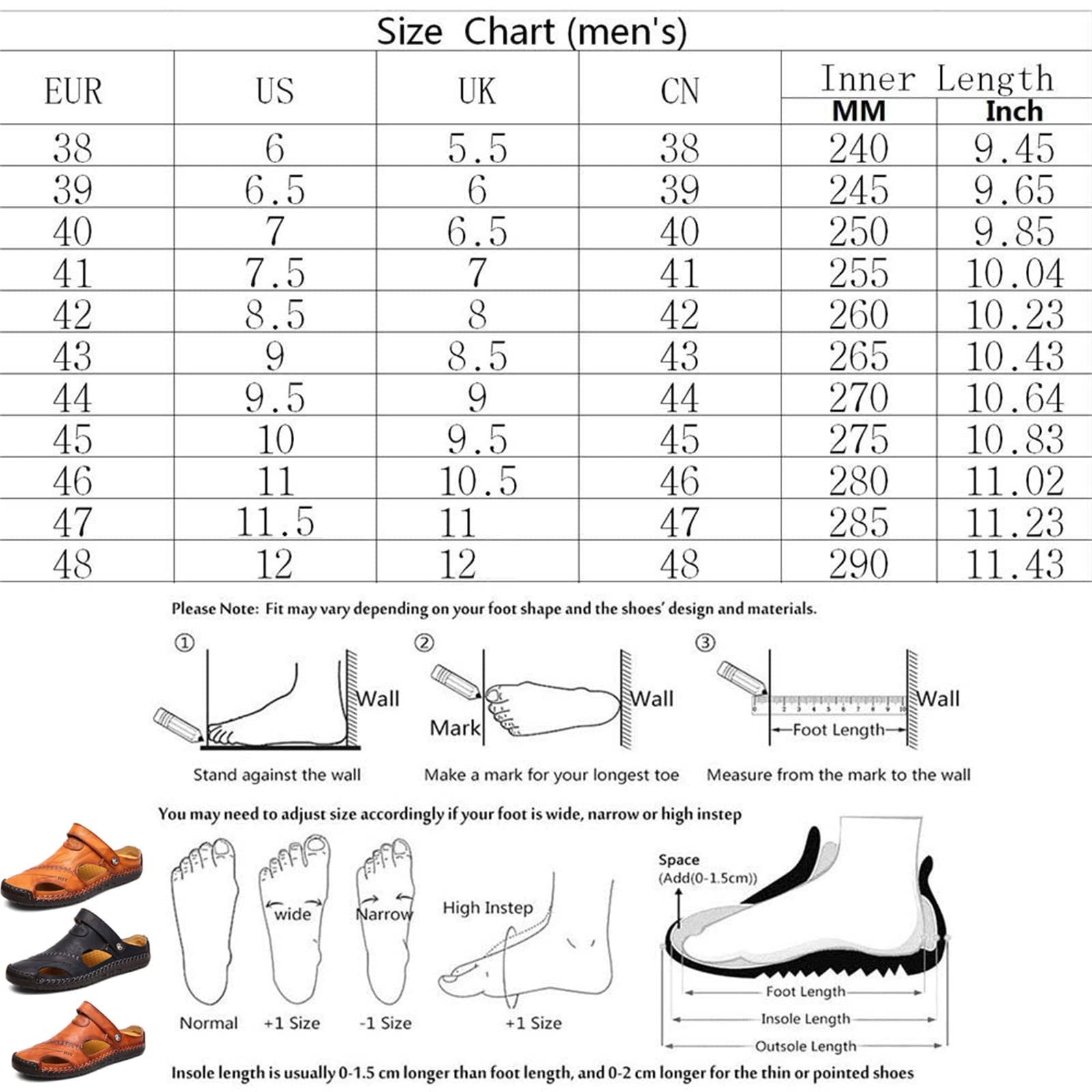 Men's Casual Closed Toe Leather Handmade Sandals - Leather Classic Sandals Slipper Outdoor