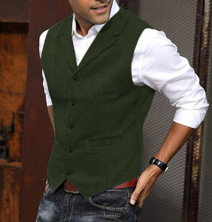 Retro Herringbone Vest