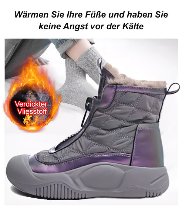 Neue Damen-Schneestiefel im Retro-Stil mit weicher Sohle und Samt