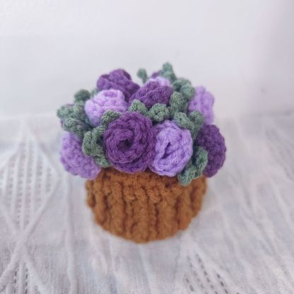 Untersetzer Kreativer Geschenkstrauß Gehäkelte Tasse Fertiger Rosenstrauß Handgefertigt Handgewebte Blume Untersetzer