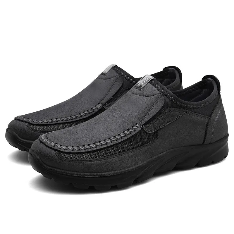 Lässige, atmungsaktive Herren-Loafer aus Leder