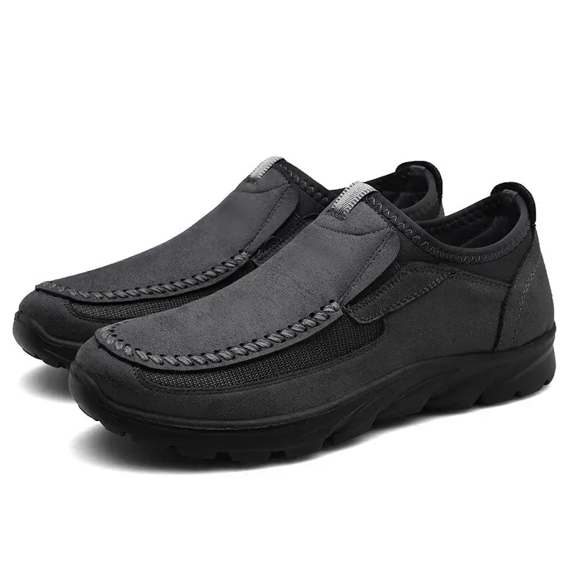 Lässige, atmungsaktive Herren-Loafer aus Leder