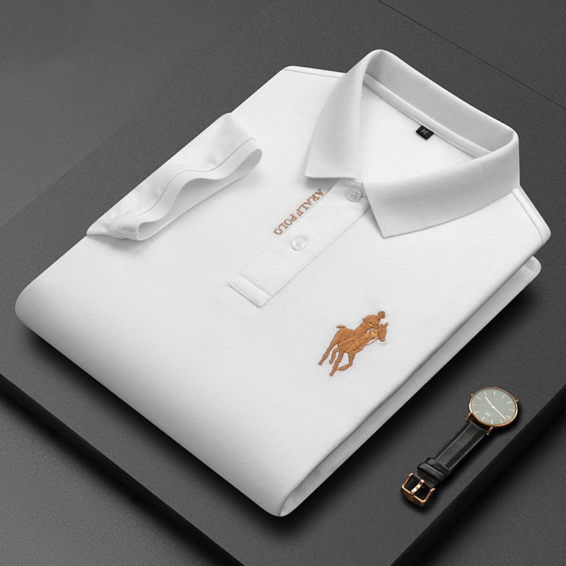 🔥August Specials-Stickerei aus Baumwollpiqué Herren Poloshirt 