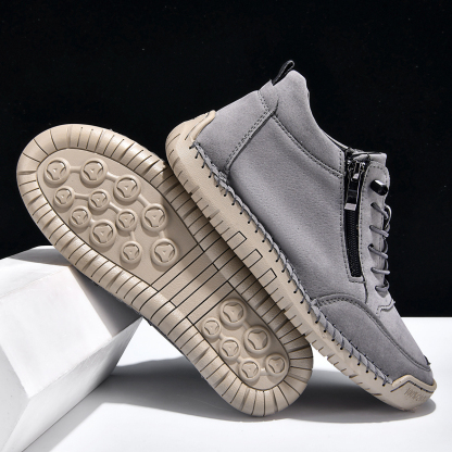 ⏰LETZTER TAG – 70 % RABATT🛒 Herren Leder-Freizeitstiefel – Bequeme Outdoor-Schuhe für Alltag und Autofahren