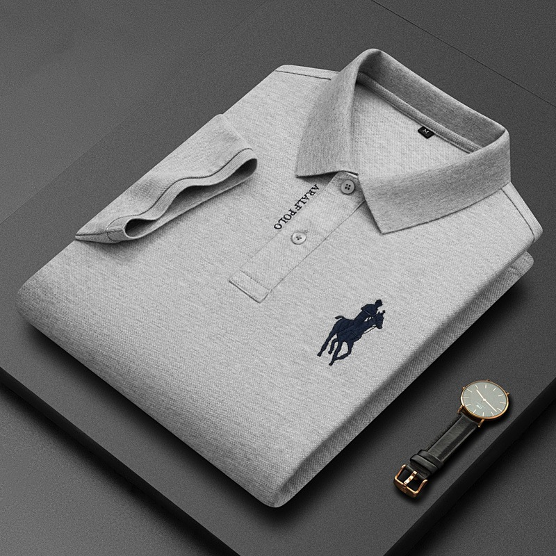 🔥August Specials-Stickerei aus Baumwollpiqué Herren Poloshirt 