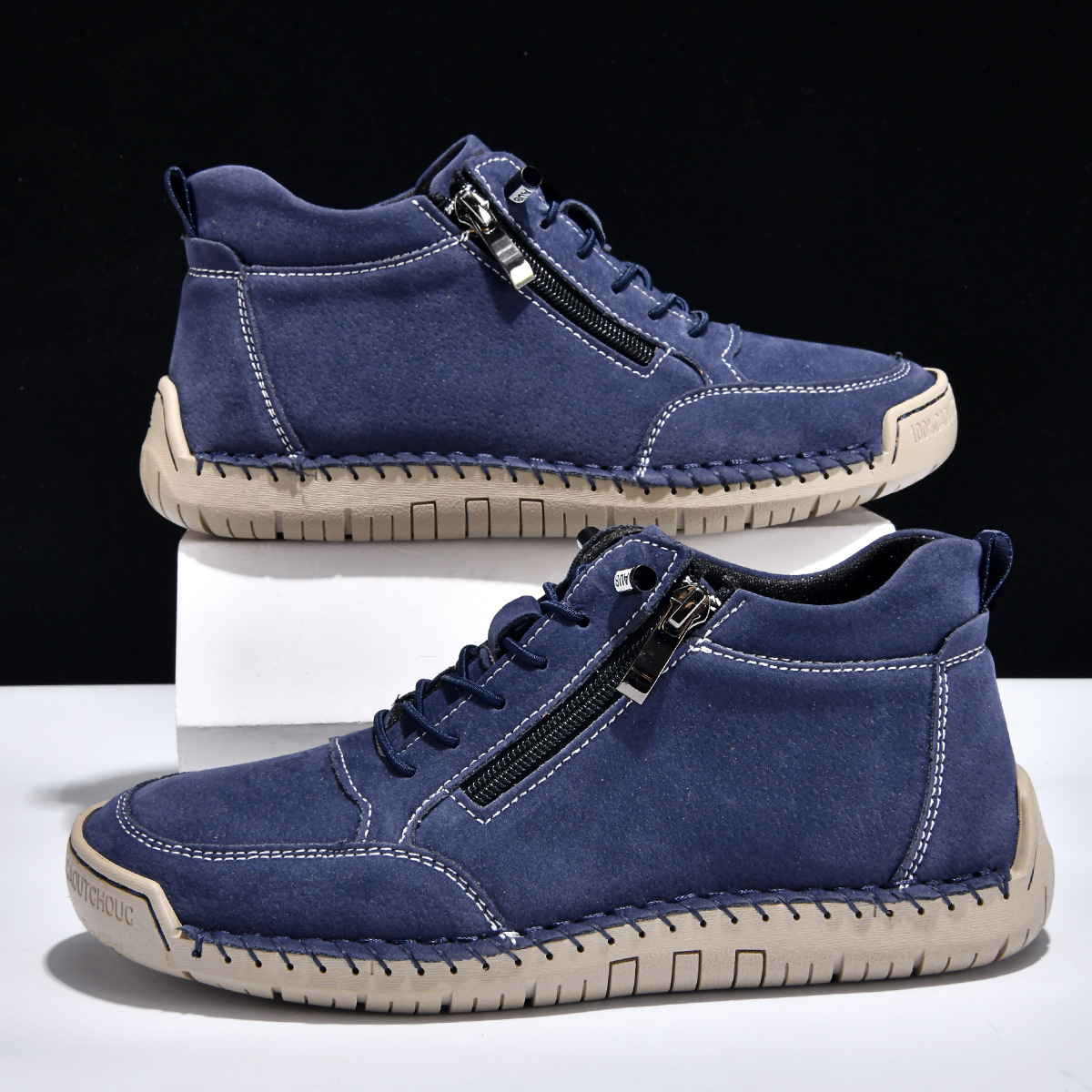 ⏰LETZTER TAG – 70 % RABATT🛒 Herren Leder-Freizeitstiefel – Bequeme Outdoor-Schuhe für Alltag und Autofahren