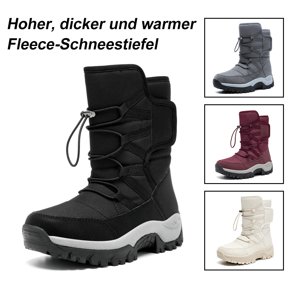 Hoher, dicker und warmer Fleece-Schneestiefel