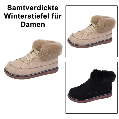 Wintermodische pelzige warme Damen-Kurzstiefel
