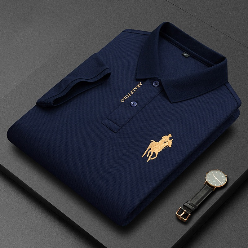 🔥August Specials-Stickerei aus Baumwollpiqué Herren Poloshirt 