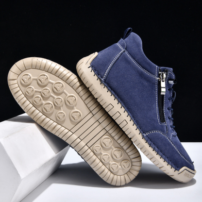 ⏰LETZTER TAG – 70 % RABATT🛒 Herren Leder-Freizeitstiefel – Bequeme Outdoor-Schuhe für Alltag und Autofahren