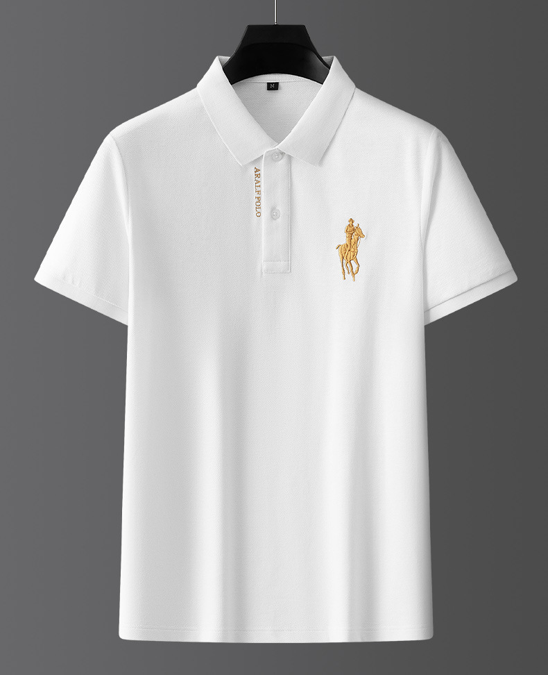 Stickerei aus Baumwollpiqué Herren Poloshirt