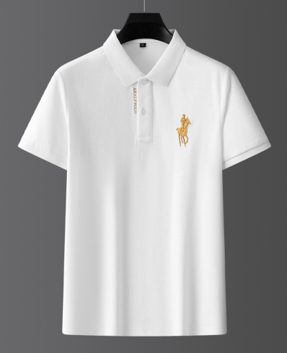 Stickerei aus Baumwollpiqué Herren Poloshirt