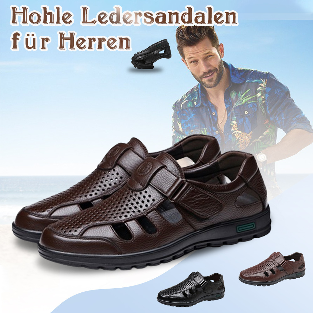 Herren-Hohlsandalen aus Premium-Rindsleder