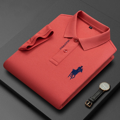 🔥August Specials-Stickerei aus Baumwollpiqué Herren Poloshirt 