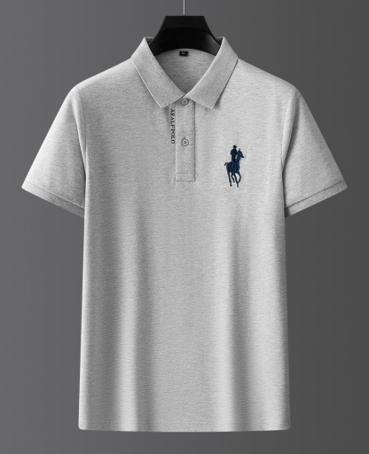 🔥August Specials-Stickerei aus Baumwollpiqué Herren Poloshirt 
