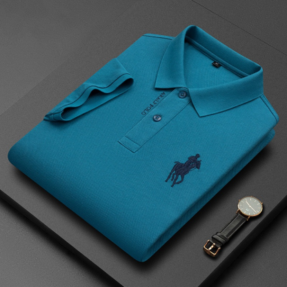 🔥August Specials-Stickerei aus Baumwollpiqué Herren Poloshirt 