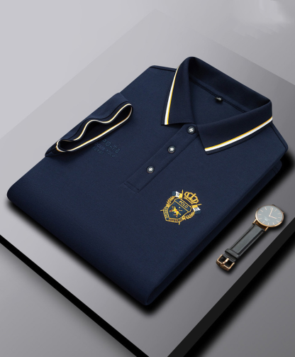 Sommer Neue Mesh Revers Stickerei Casual Herren Poloshirt