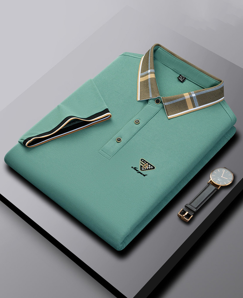 Sommer Neue Dünne Seide Gerade Kurzarm Casual Einfarbig POLO shirt