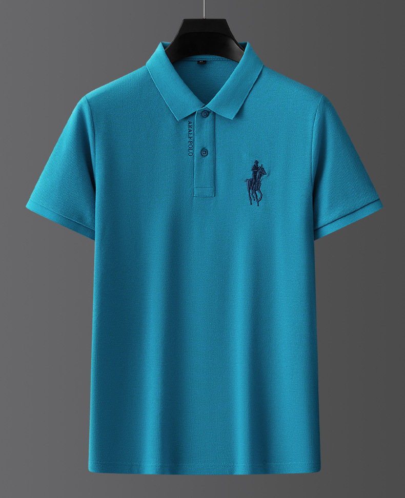 🔥August Specials-Stickerei aus Baumwollpiqué Herren Poloshirt 