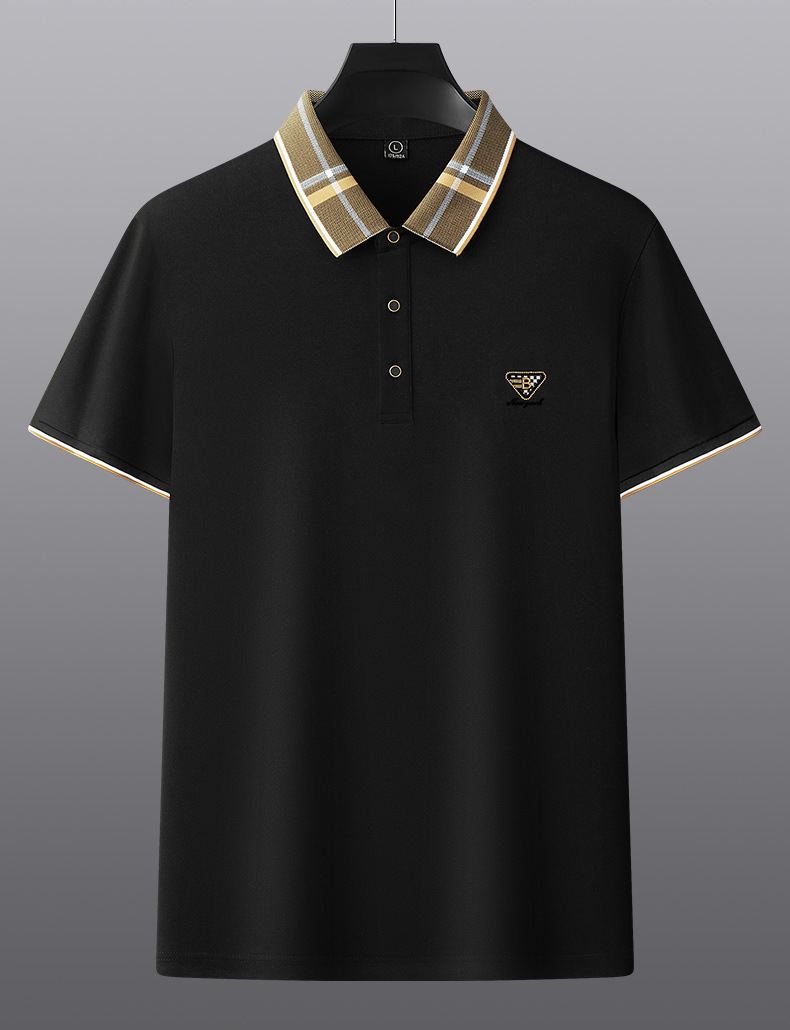 Sommer Neue Dünne Seide Gerade Kurzarm Casual Einfarbig POLO shirt