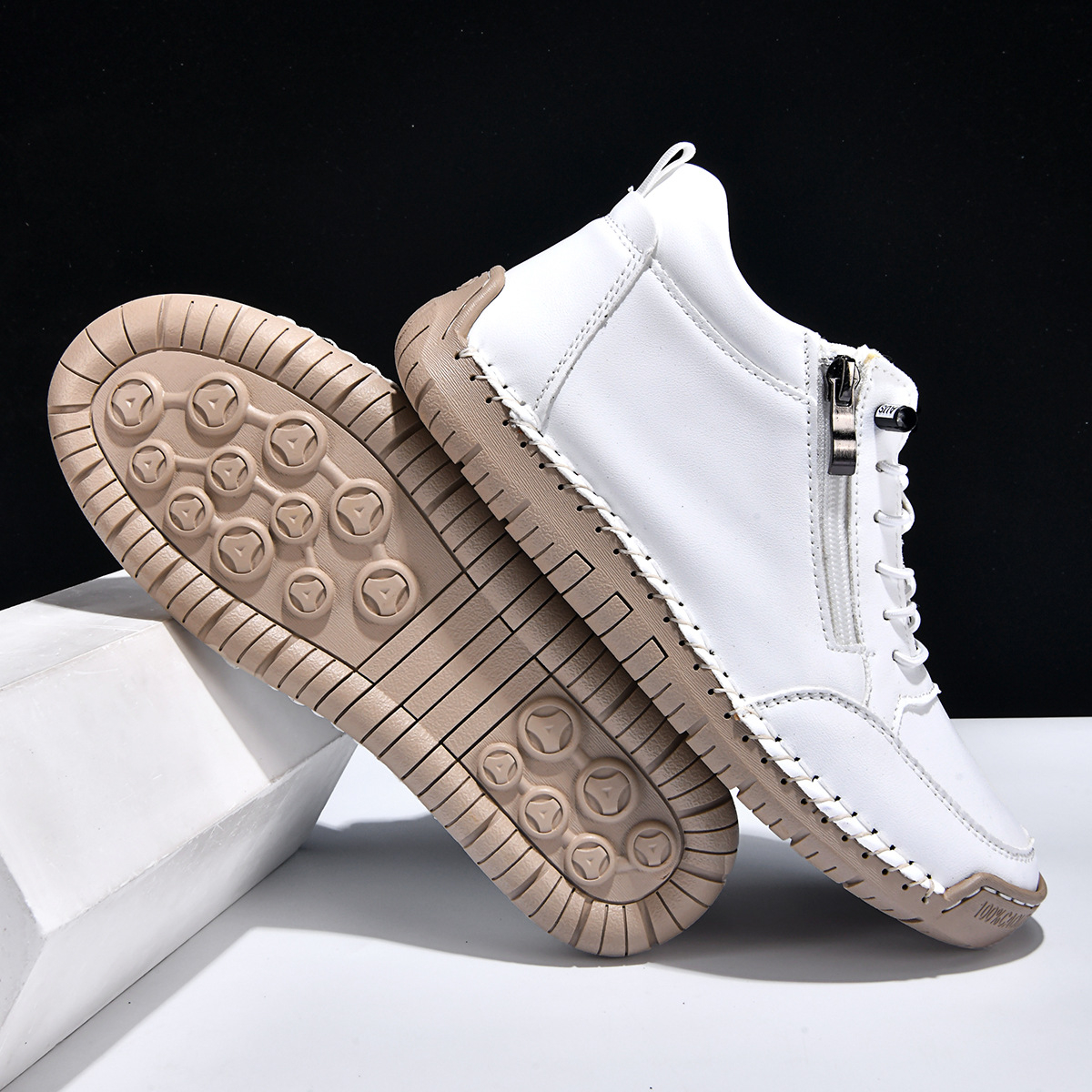 ⏰LETZTER TAG – 70 % RABATT🛒 Herren Leder-Freizeitstiefel – Bequeme Outdoor-Schuhe für Alltag und Autofahren